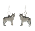 Grey Wolf Earrings #1620